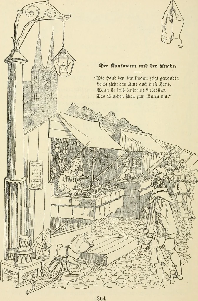 An illustration from The mottoes and commentaries of Friedrich Froebel's Mother play, 1902, leaf 293