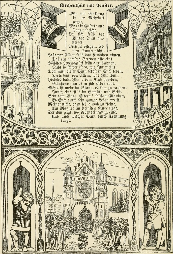 An illustration from The mottoes and commentaries of Friedrich Froebel's Mother play, 1902, leaf 297
