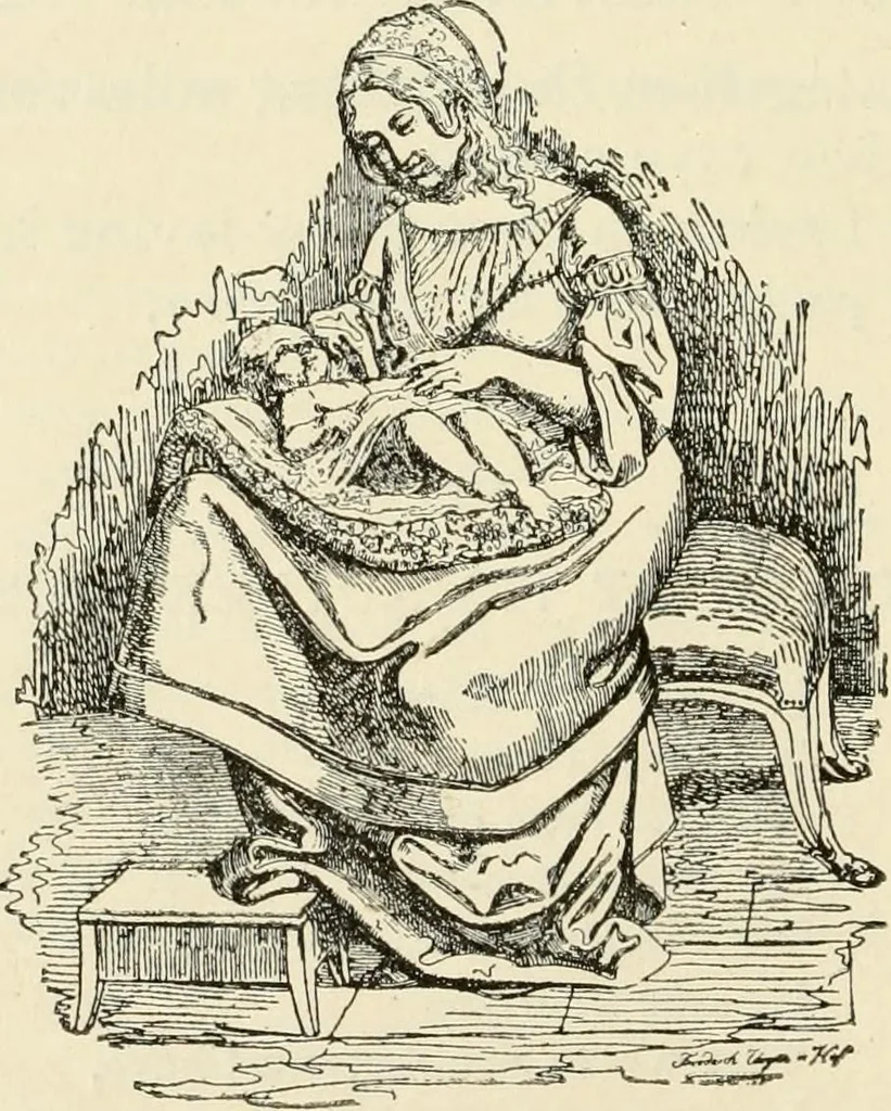 An illustration from The mottoes and commentaries of Friedrich Froebel's Mother play, 1902, leaf 79