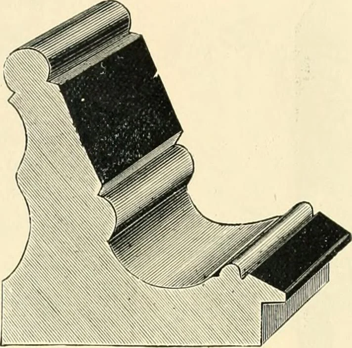 An illustration from Mouldings, mirrors, pictures and frames., 1884, leaf 12