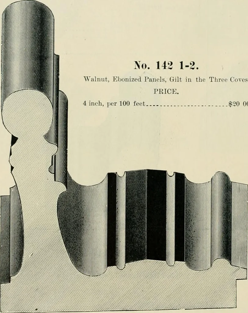 An illustration from Mouldings, mirrors, pictures and frames., 1884, leaf 13