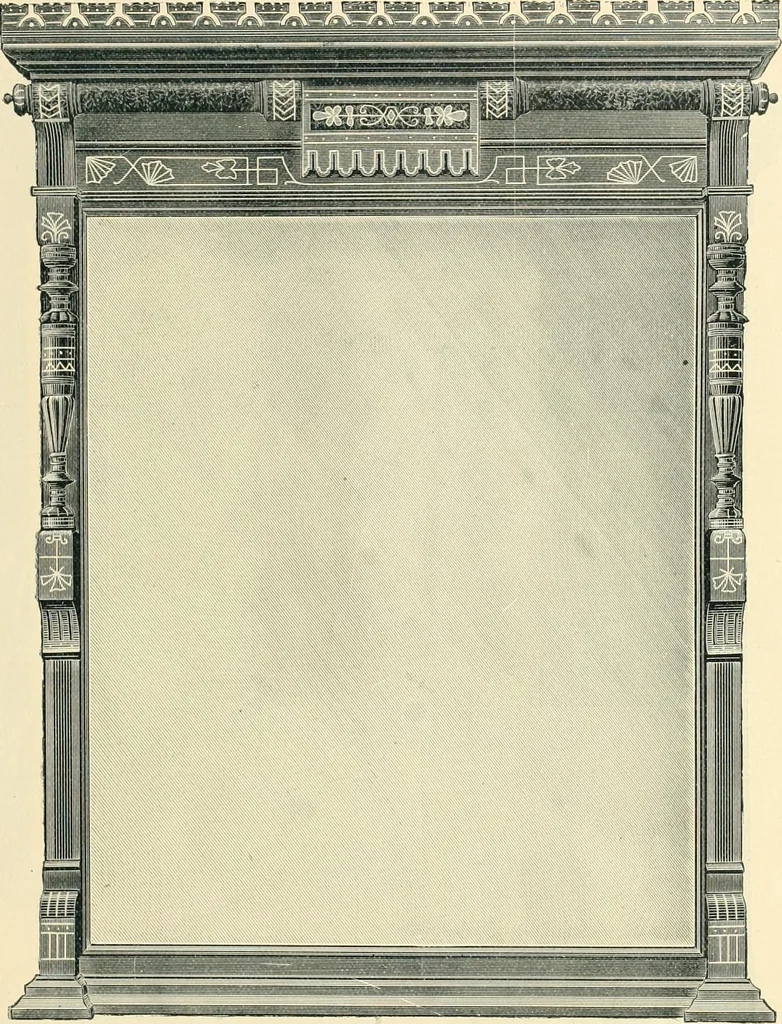An illustration from Mouldings, mirrors, pictures and frames., 1884, leaf 150