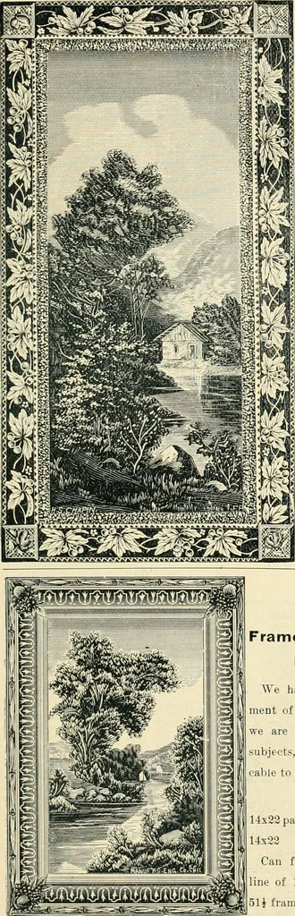 An illustration from Mouldings, mirrors, pictures and frames., 1884, leaf 166