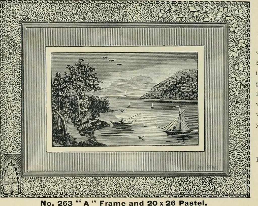 An illustration from Mouldings, mirrors, pictures and frames., 1884, leaf 169