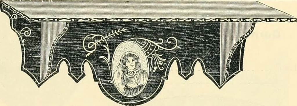 An illustration from Mouldings, mirrors, pictures and frames., 1884, leaf 182