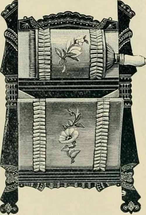 An illustration from Mouldings, mirrors, pictures and frames., 1884, leaf 185