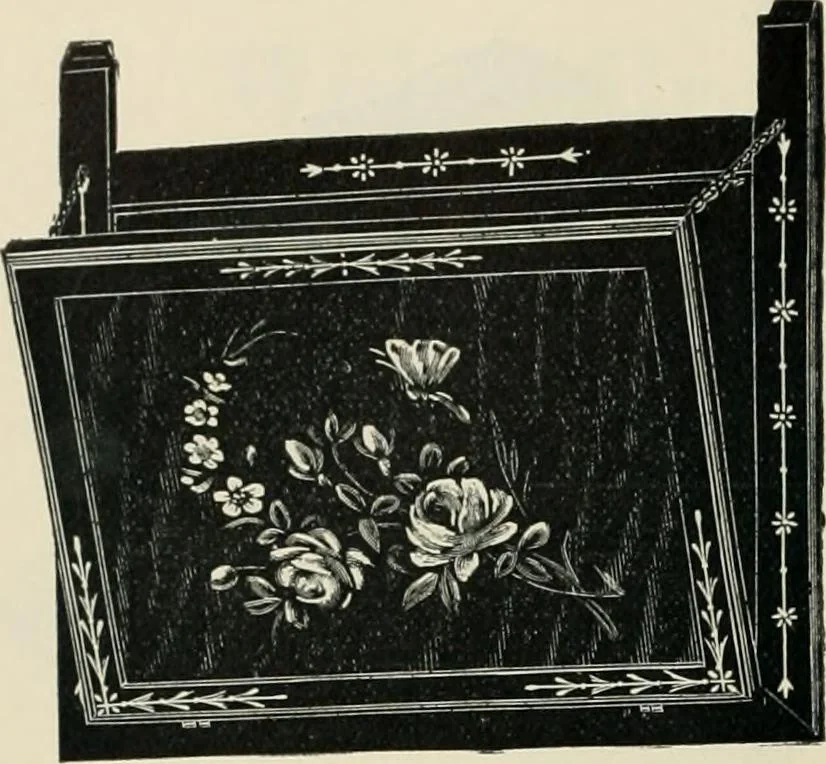 An illustration from Mouldings, mirrors, pictures and frames., 1884, leaf 187