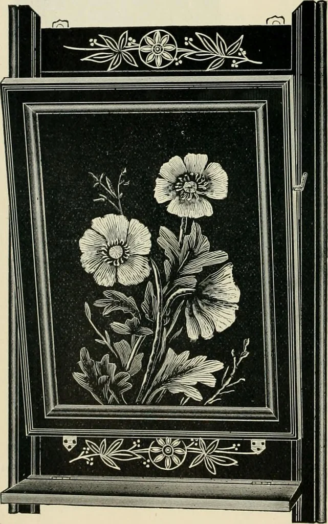 An illustration from Mouldings, mirrors, pictures and frames., 1884, leaf 187