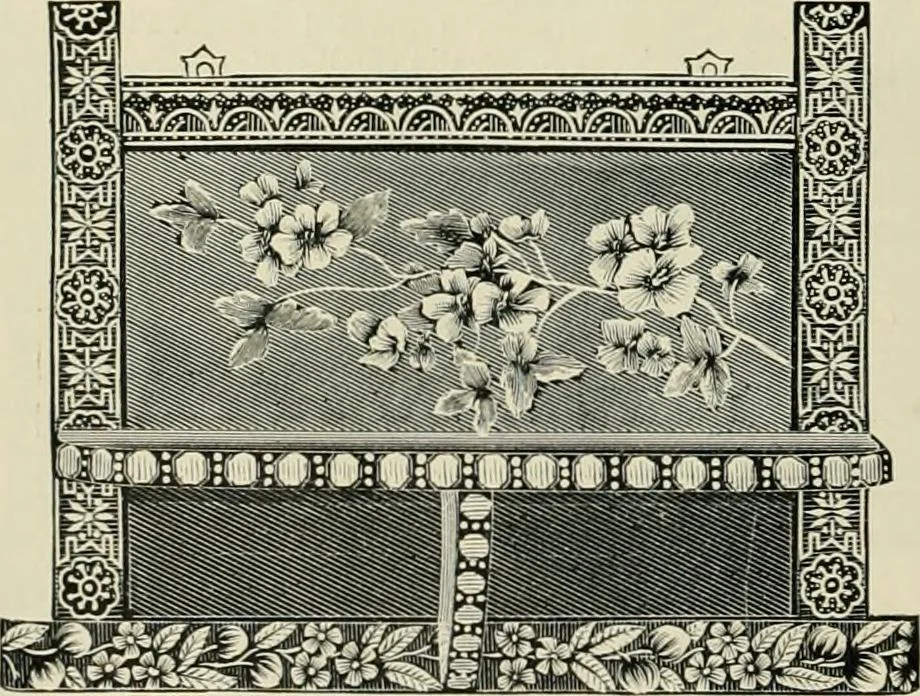 An illustration from Mouldings, mirrors, pictures and frames., 1884, leaf 195
