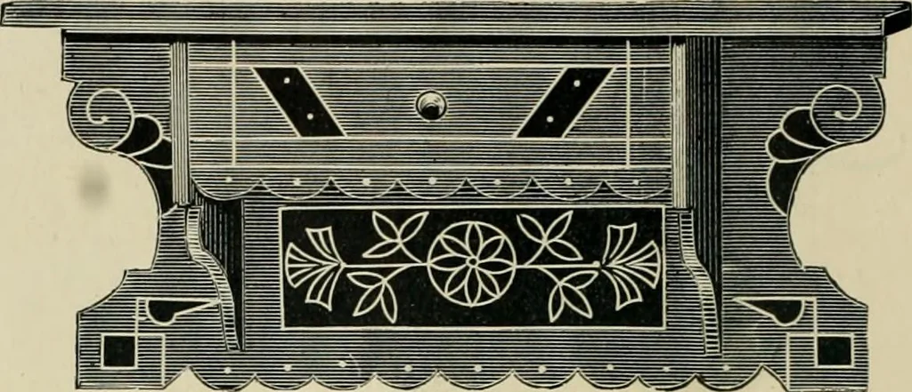 An illustration from Mouldings, mirrors, pictures and frames., 1884, leaf 199