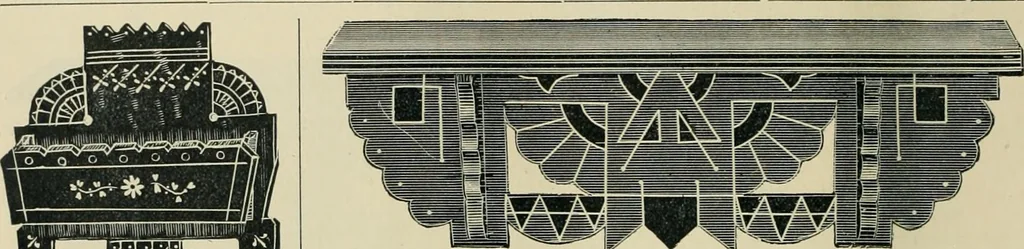 An illustration from Mouldings, mirrors, pictures and frames., 1884, leaf 199