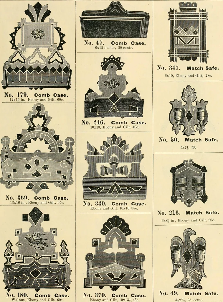 An illustration from Mouldings, mirrors, pictures and frames., 1884, leaf 200