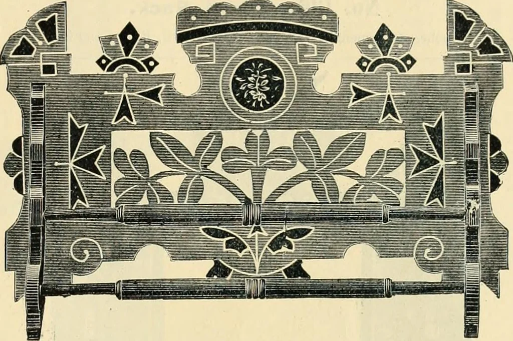 An illustration from Mouldings, mirrors, pictures and frames., 1884, leaf 216