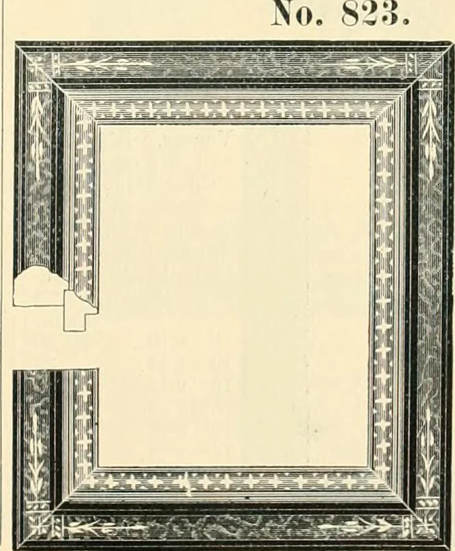An illustration from Mouldings, mirrors, pictures and frames., 1884, leaf 38