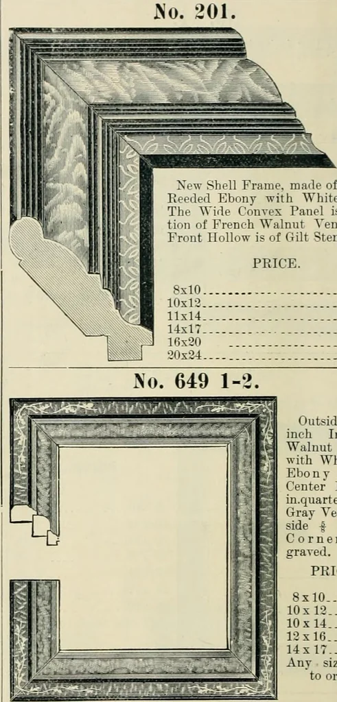 An illustration from Mouldings, mirrors, pictures and frames., 1884, leaf 39