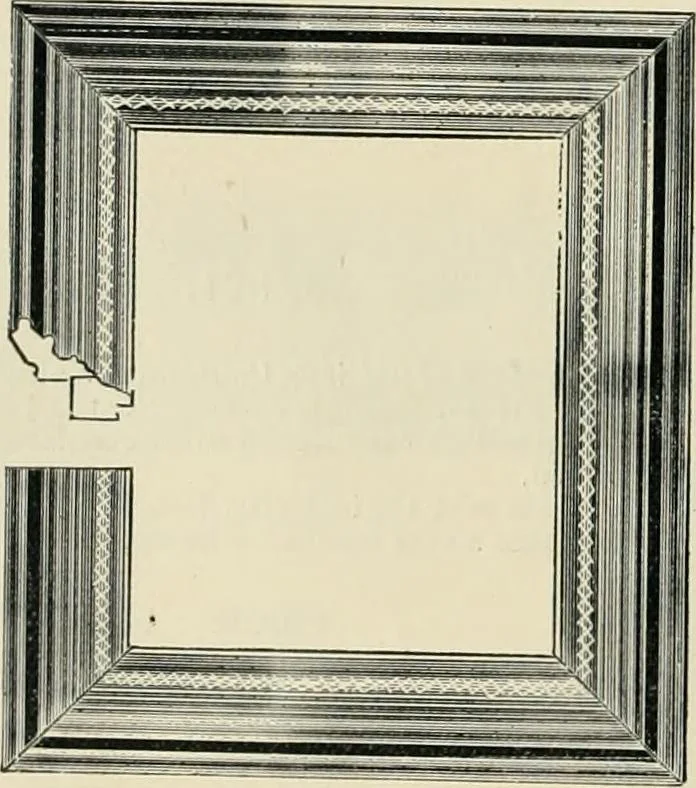 An illustration from Mouldings, mirrors, pictures and frames., 1884, leaf 43