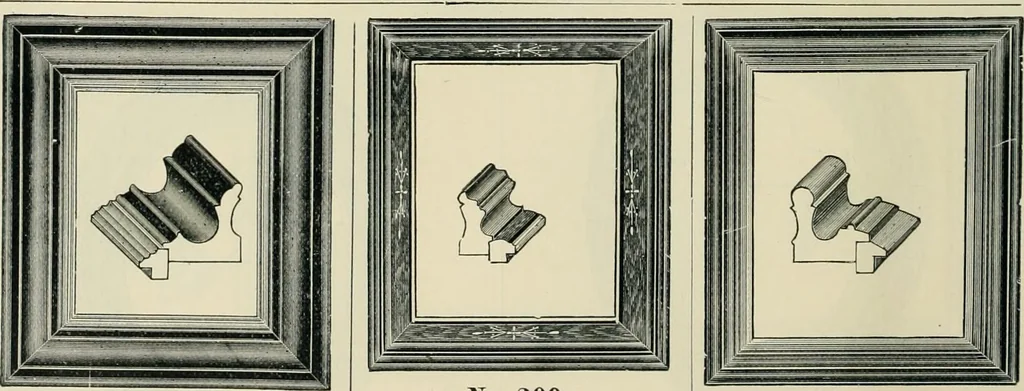 An illustration from Mouldings, mirrors, pictures and frames., 1884, leaf 47