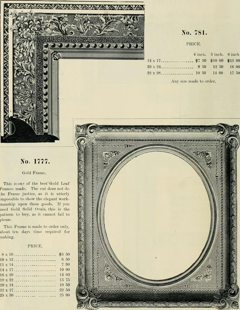 An illustration from Mouldings, mirrors, pictures and frames., 1884, leaf 53