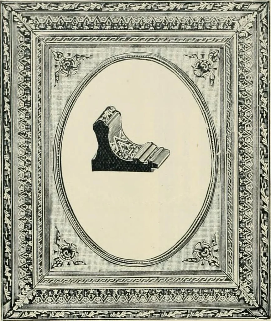 An illustration from Mouldings, mirrors, pictures and frames., 1884, leaf 55