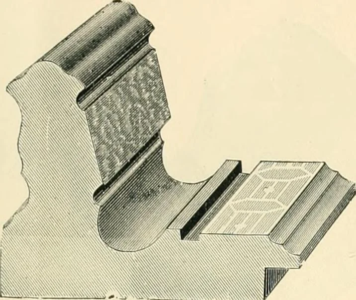 An illustration from Mouldings, mirrors, pictures and frames., 1884, leaf 6