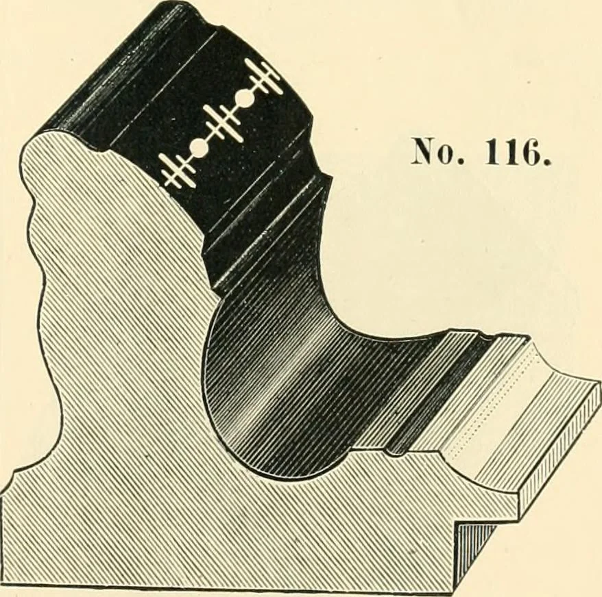 An illustration from Mouldings, mirrors, pictures and frames., 1884, leaf 6