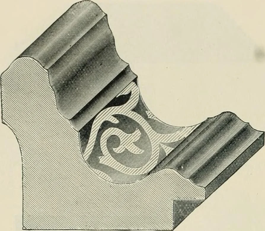 An illustration from Mouldings, mirrors, pictures and frames., 1884, leaf 9
