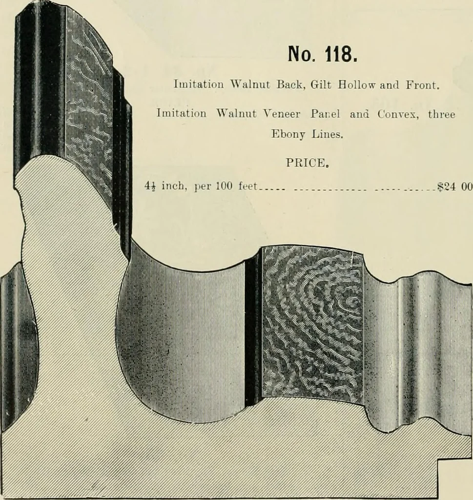 An illustration from Mouldings, mirrors, pictures and frames., 1884, leaf 9