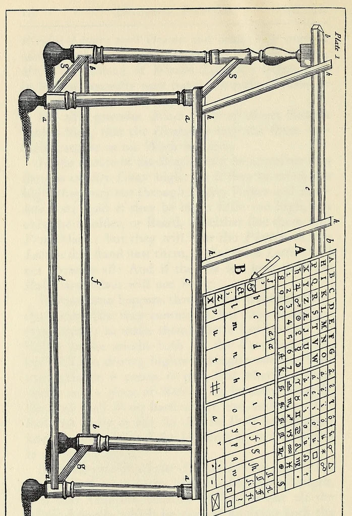 An illustration from Moxon's Mechanick exercises; or, The doctrine of handy-works applied to the art of printing; a literal reprint in two volumes of the first edition published in the year 1683, 1896, leaf 52