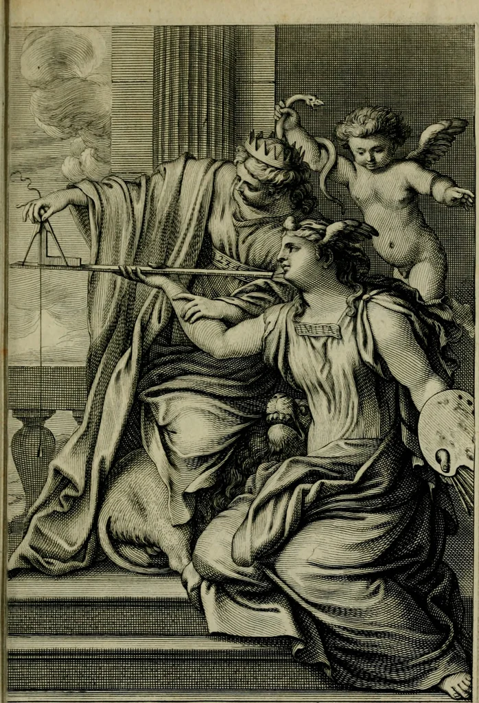 An illustration from Moyen vniuersel de pratiquer la perspective sur les tableaux, ou surfaces irregulieres : ensemble quelques particularitez concernant cet art, & celuy de la graueure en taille-douce, 1653, leaf 4