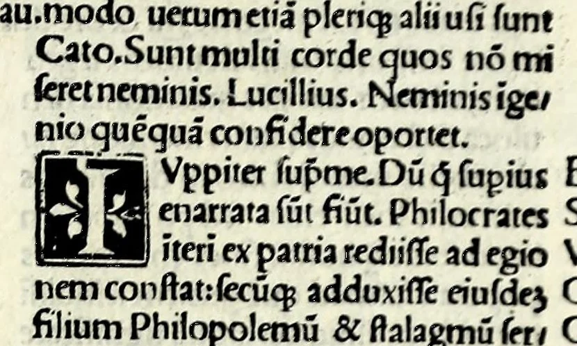 An illustration from M. Plauti linguae latinae principis comoediae XX recens ex collatione multorum codicum : q[ui] tum calamo scripti tum formulis excusi habeba[n]tur singulari diligentia recognitae : item eaedem comoediae o[mn]ibus fere locis co[m]mentationibus ornantur, 1511, leaf 163