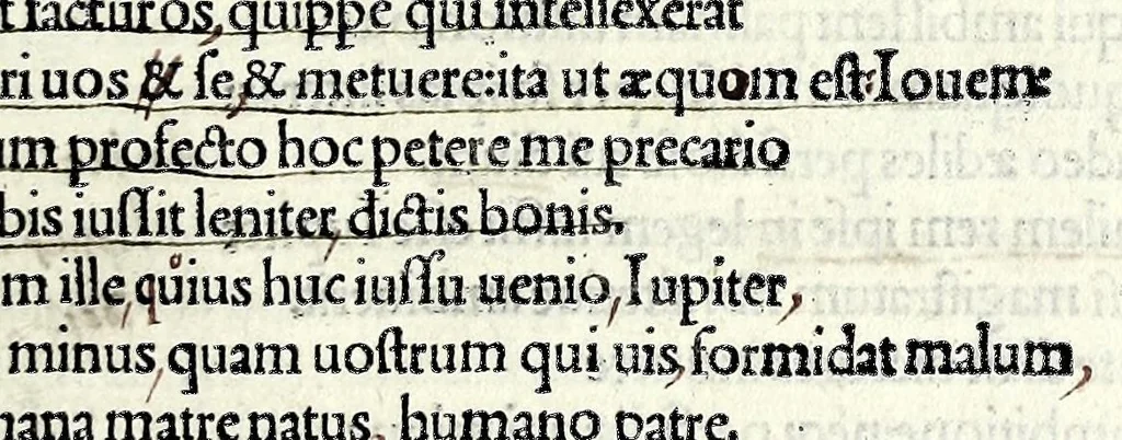 An illustration from M. Plauti linguae latinae principis comoediae XX recens ex collatione multorum codicum : q[ui] tum calamo scripti tum formulis excusi habeba[n]tur singulari diligentia recognitae : item eaedem comoediae o[mn]ibus fere locis co[m]mentationibus ornantur, 1511, leaf 29