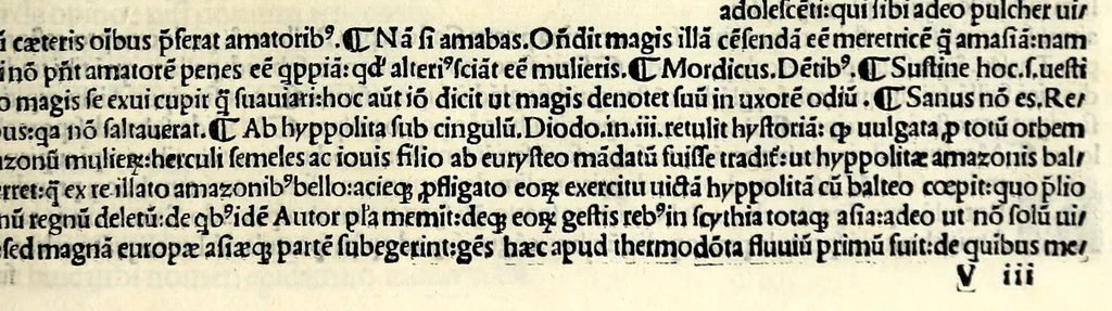 An illustration from M. Plauti linguae latinae principis comoediae XX recens ex collatione multorum codicum : q[ui] tum calamo scripti tum formulis excusi habeba[n]tur singulari diligentia recognitae : item eaedem comoediae o[mn]ibus fere locis co[m]mentationibus ornantur, 1511, leaf 329