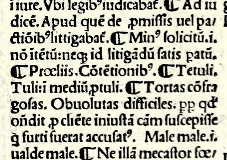 An illustration from M. Plauti linguae latinae principis comoediae XX recens ex collatione multorum codicum : q[ui] tum calamo scripti tum formulis excusi habeba[n]tur singulari diligentia recognitae : item eaedem comoediae o[mn]ibus fere locis co[m]mentationibus ornantur, 1511, leaf 339