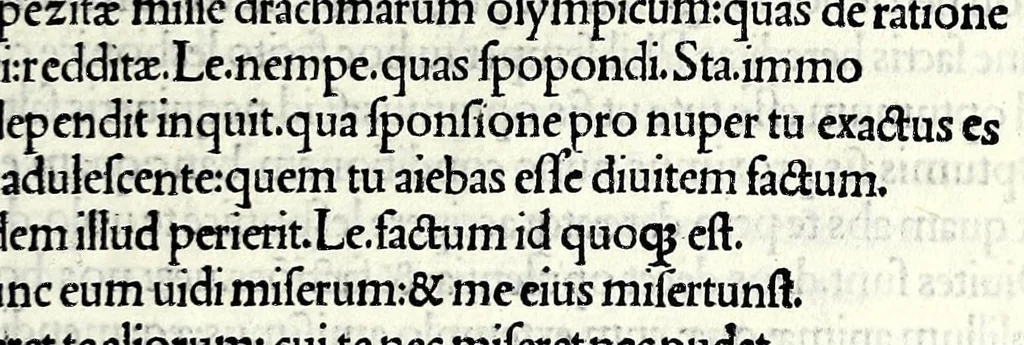 An illustration from M. Plauti linguae latinae principis comoediae XX recens ex collatione multorum codicum : q[ui] tum calamo scripti tum formulis excusi habeba[n]tur singulari diligentia recognitae : item eaedem comoediae o[mn]ibus fere locis co[m]mentationibus ornantur, 1511, leaf 589