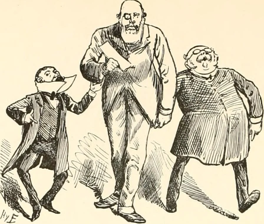 An illustration from M. P.'s in session, from Mr. Punch's parliamentary portrait gallery, 1889, leaf 19