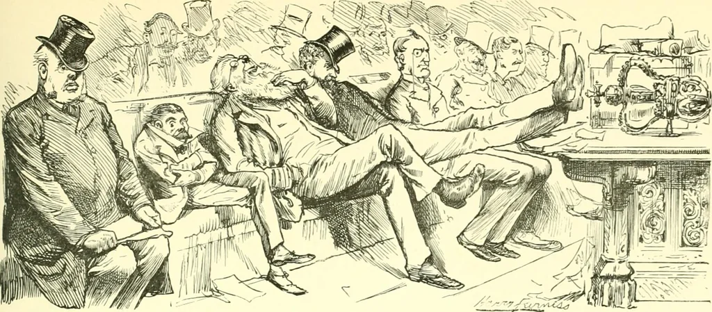 An illustration from M. P.'s in session, from Mr. Punch's parliamentary portrait gallery, 1889, leaf 20