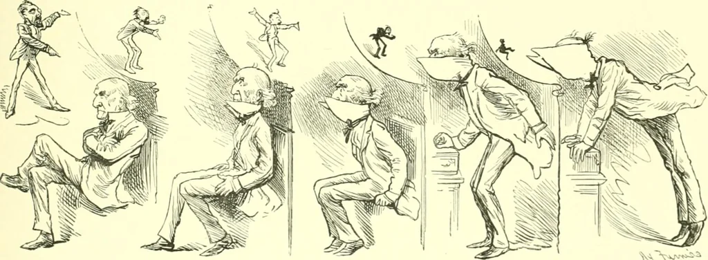 An illustration from M. P.'s in session, from Mr. Punch's parliamentary portrait gallery, 1889, leaf 20