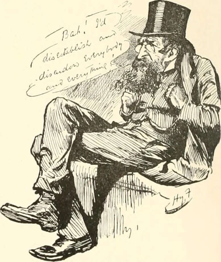 An illustration from M. P.'s in session, from Mr. Punch's parliamentary portrait gallery, 1889, leaf 23