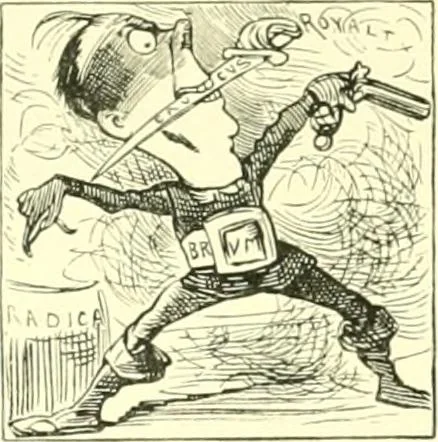 An illustration from M. P.'s in session, from Mr. Punch's parliamentary portrait gallery, 1889, leaf 30
