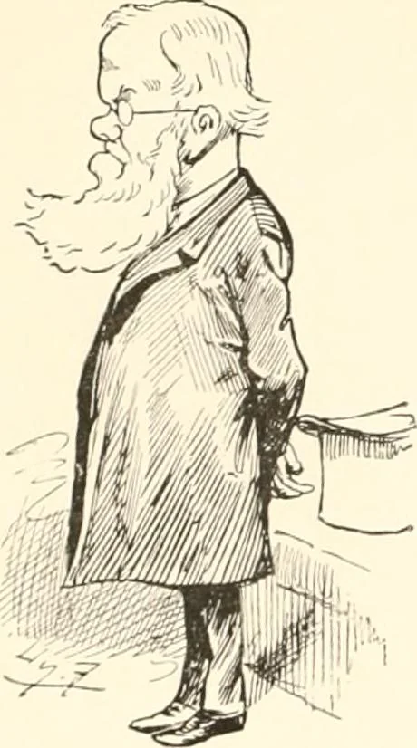 An illustration from M. P.'s in session, from Mr. Punch's parliamentary portrait gallery, 1889, leaf 33