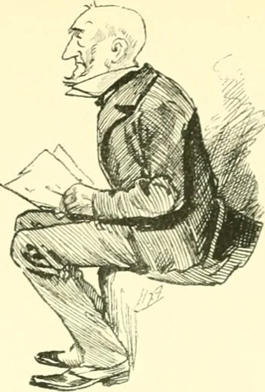 An illustration from M. P.'s in session, from Mr. Punch's parliamentary portrait gallery, 1889, leaf 36