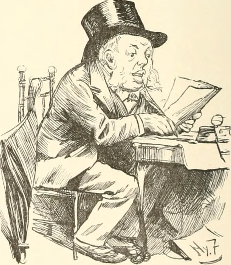 An illustration from M. P.'s in session, from Mr. Punch's parliamentary portrait gallery, 1889, leaf 41