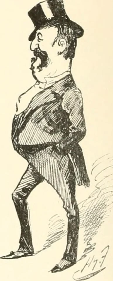 An illustration from M. P.'s in session, from Mr. Punch's parliamentary portrait gallery, 1889, leaf 43