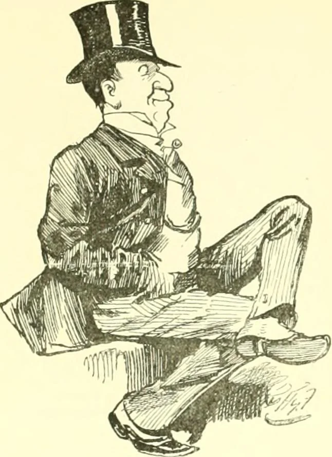 An illustration from M. P.'s in session, from Mr. Punch's parliamentary portrait gallery, 1889, leaf 46
