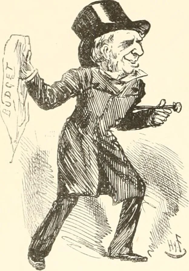 An illustration from M. P.'s in session, from Mr. Punch's parliamentary portrait gallery, 1889, leaf 47