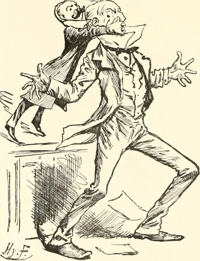 An illustration from M. P.'s in session, from Mr. Punch's parliamentary portrait gallery, 1889, leaf 49