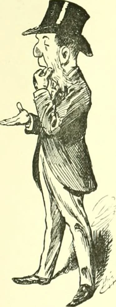 An illustration from M. P.'s in session, from Mr. Punch's parliamentary portrait gallery, 1889, leaf 50