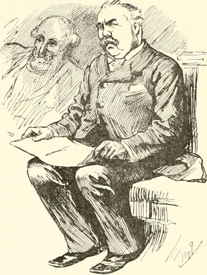 An illustration from M. P.'s in session, from Mr. Punch's parliamentary portrait gallery, 1889, leaf 53