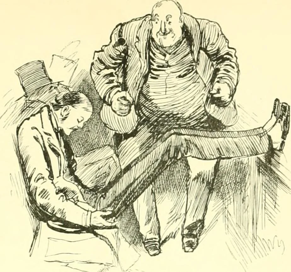 An illustration from M. P.'s in session, from Mr. Punch's parliamentary portrait gallery, 1889, leaf 64