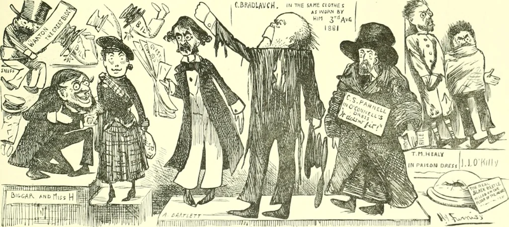 An illustration from M. P.'s in session, from Mr. Punch's parliamentary portrait gallery, 1889, leaf 68